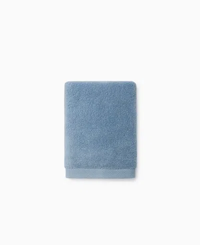 Sferra Cielo Cotton Bath Washcloth, 12" X 12" In Blue
