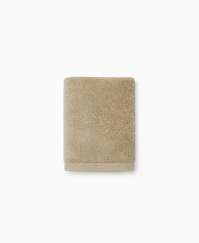 Sferra Cielo Cotton Bath Washcloth, 12" X 12" In Brown