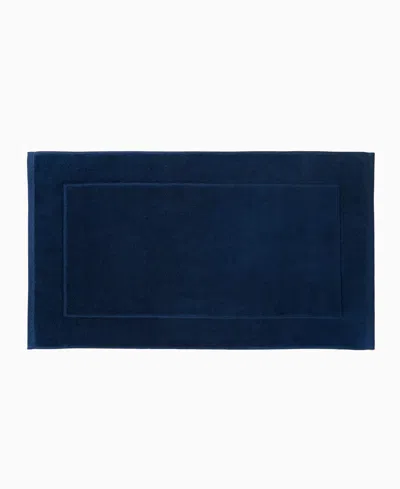 Sferra Cielo Tub Mat Cotton Bath Towel, 20" X 35" In Blue