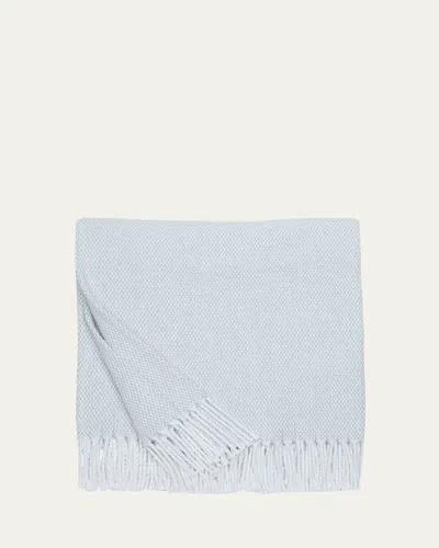 Sferra Classic Fringe Throw, 51" X 71" In Blue