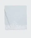 Sferra Basketweave Throw In Silver Sage