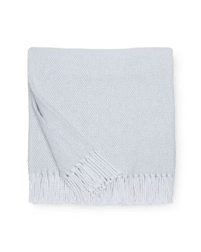 Sferra Classic Fringe Throw In Blue