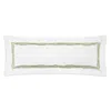 Sferra X Scalamandre Cobblestones Decorative Pillow, 12 X 36 In White/green