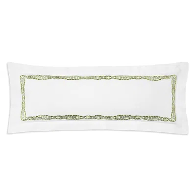 Sferra X Scalamandre Cobblestones Decorative Pillow, 12 X 36 In White/green