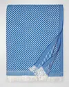Sferra Costa Cotton Throw In Ocean