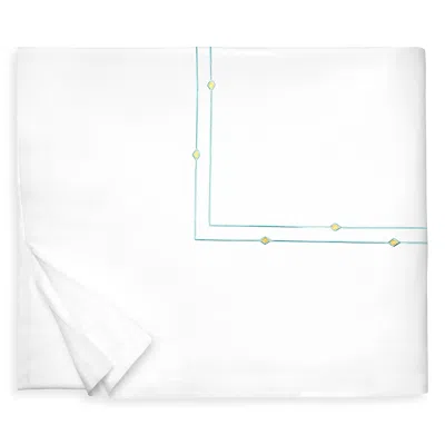 Sferra Diamantini Duvet Cover, Full/queen In White/aqua