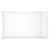 Sferra Diamantini Pillow Case, Standard In White/aqua