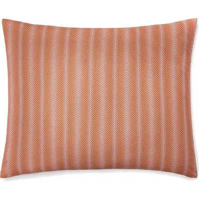 Sferra Edna Reversible Cotton Continental Sham In Brown