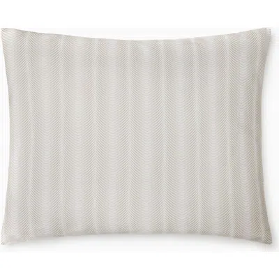 Sferra Edna Reversible Cotton Continental Sham In White/beige