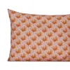 Sferra Edna Reversible Ginkgo Leaf Sham, Standard In Pink/orange