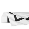 Sferra Estate Flat Sheet, Full/queen In White/black