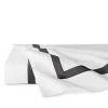 Sferra Estate Flat Sheet, Full/queen In White/charcoal