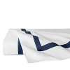 Sferra Estate Flat Sheet, Full/queen In White/navy