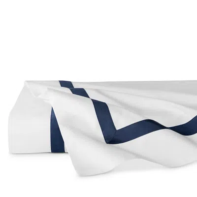 Sferra Estate Flat Sheet, Twin In White/navy