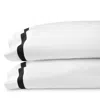 Sferra Estate Pillowcase Set, King In White/black