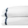 Sferra Estate Pillowcase Set, King In White/navy