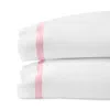 Sferra Estate Pillowcase Set, Standard In White/carnation