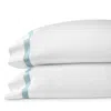 Sferra Estate Pillowcase Set, Standard In White/pool
