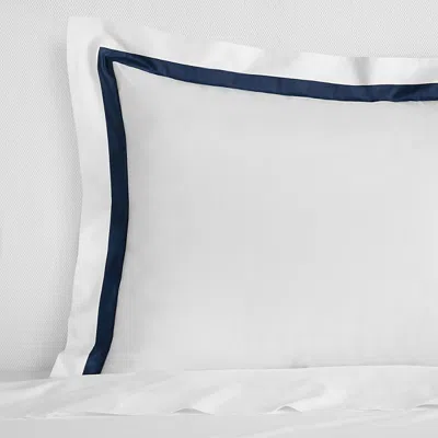 Sferra Estate Sham, Boudoir In White/navy