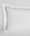 Sferra Estate Woven Cotton Boudoir Sham, 12" X 16" In White,lunar