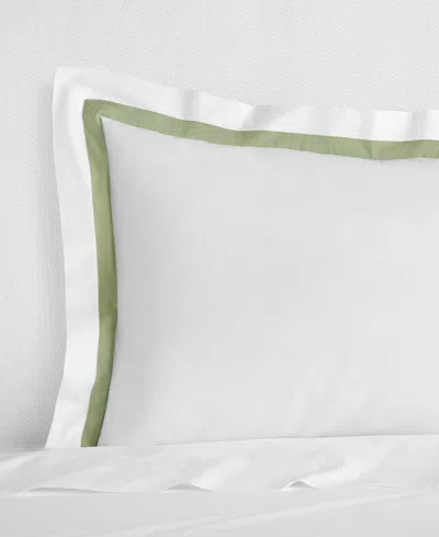 Sferra Estate Woven Cotton Boudoir Sham, 12" X 16" In White,willow