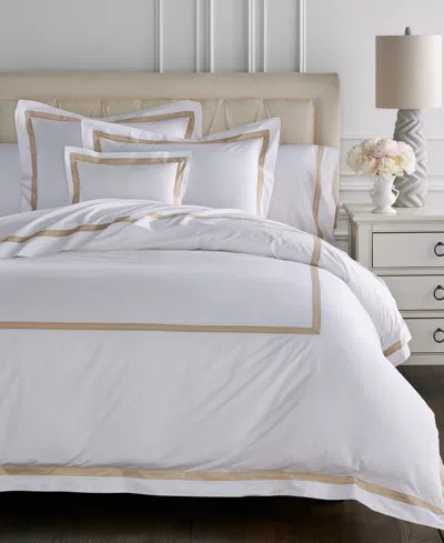 Sferra Estate Woven Cotton Duvet Cover, Twin In White,sand