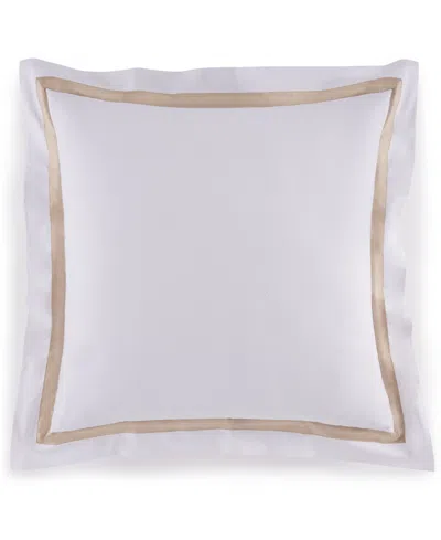 Sferra Estate Woven Cotton Euro Sham In White,sand