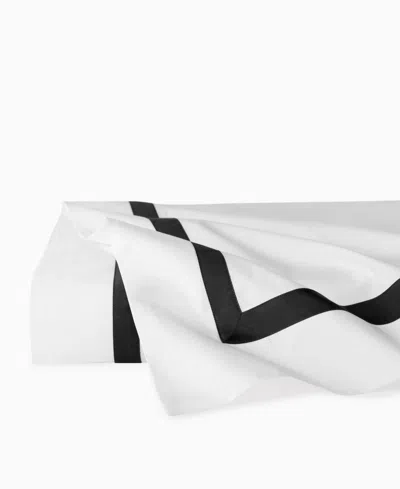 Sferra Estate Woven Cotton Flat Sheet, King In White,black
