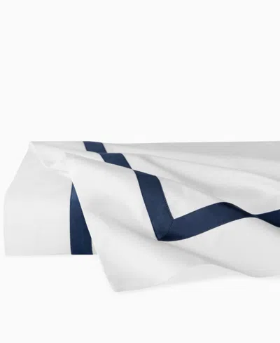 Sferra Estate Woven Cotton Flat Sheet, Twin In Blue