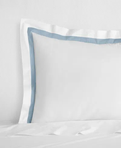 Sferra Estate Woven Cotton Sham, King In Blue