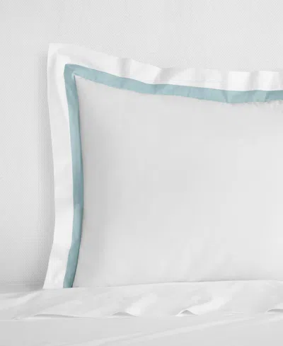 Sferra Estate Woven Cotton Sham, Standard In Blue