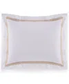 Sferra Estate Woven Cotton Sham, Standard In White,sand