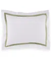 Sferra Estate Woven Cotton Sham, Standard In White,willow
