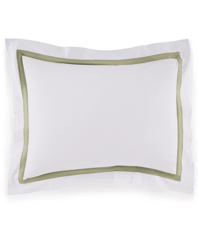 Sferra Estate Woven Cotton Sham, Standard In White,willow