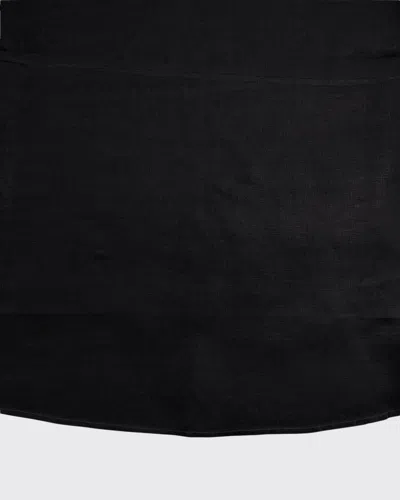 Sferra Festival Round Tablecloth, 90"dia In Black