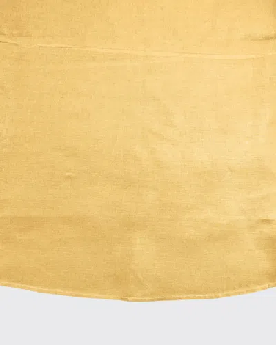 Sferra Festival Round Tablecloth, 90"dia In Butter