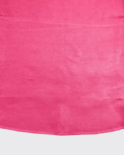 Sferra Festival Round Tablecloth, 90"dia In Raspberry