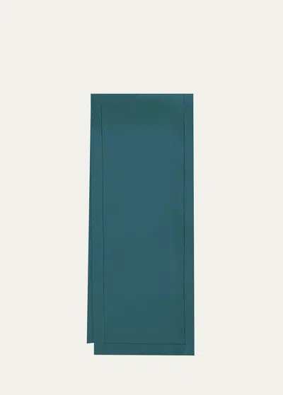 Sferra Festival Table Runner, 15" X 108" In Peacock