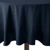 Sferra Festival Round Linen Tablecloth In Navy