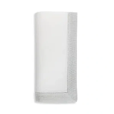 Sferra Filetto Napkin, 6 X 9 In White/silver