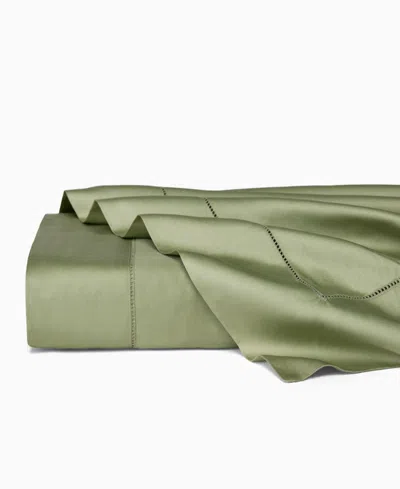 Sferra Fiona Cotton Flat Sheet, Twin In Green