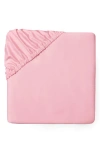 Sferra Fiona Cotton Sateen Fitted Sheet In Carnation