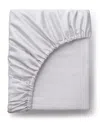 Sferra Fiona Sateen Cotton Fitted Sheet, Queen In Lunar