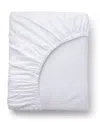 Sferra Fiona Sateen Cotton Fitted Sheet, Queen In White