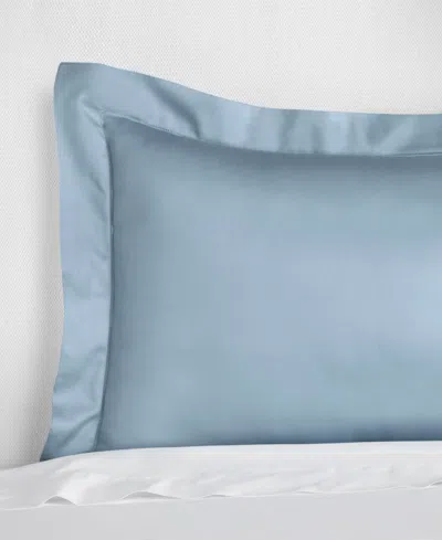 Sferra Fiona Sateen Cotton Sham, Standard In Blue