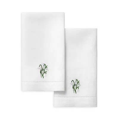 Sferra Fiorenza Guest Towel, Set Of 2 In White