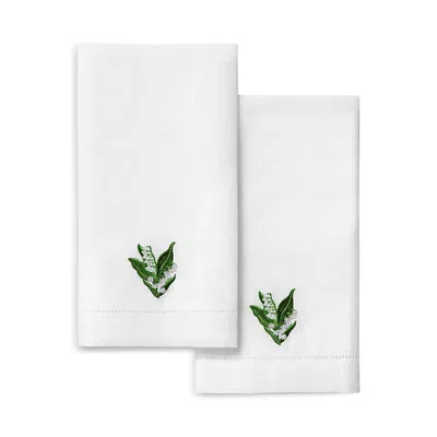 Sferra Fiorenza Guest Towel, Set Of 2 In White