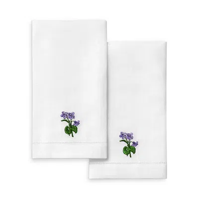 Sferra Fiorenza Guest Towel, Set Of 2 In White