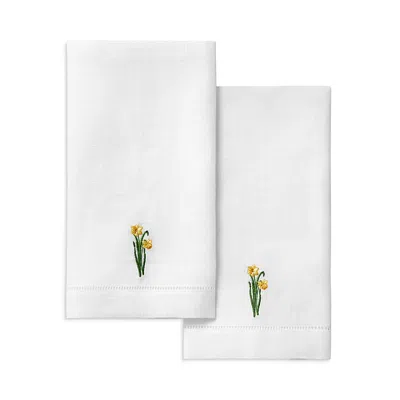 Sferra Fiorenza Guest Towel, Set Of 2 In White