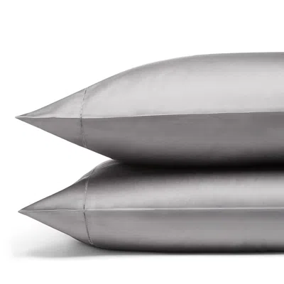 Sferra Giotto Standard Pillowcase, Pair In Titanium